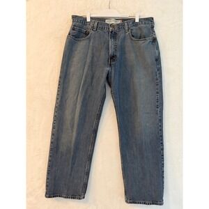 Levis 569 Loose Straight Jeans Mens 36x32 Blue Denim Medium Wash 100% Cotton